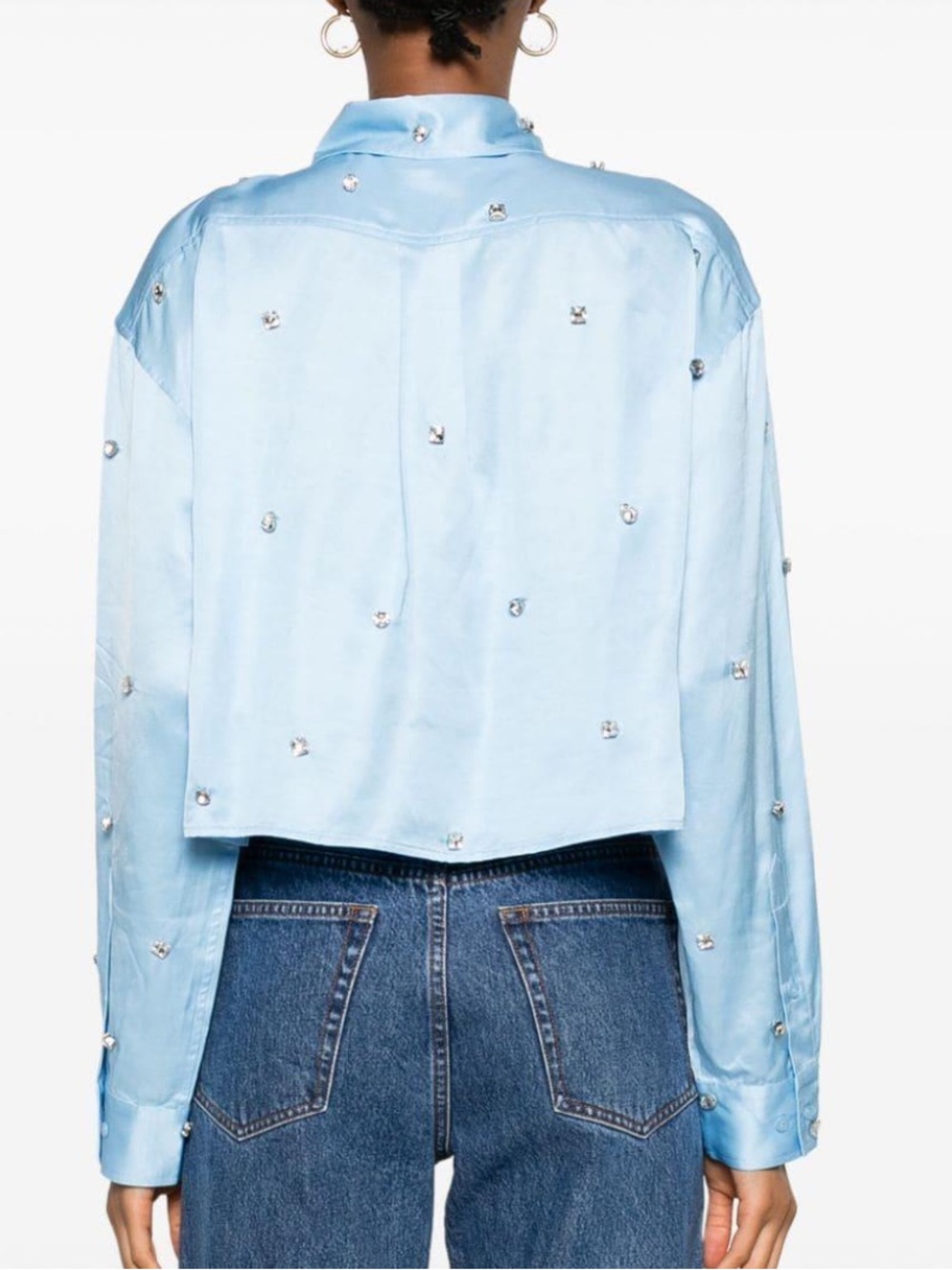 SANDRO  embellished button down  blouse - Picture 16 of 17
